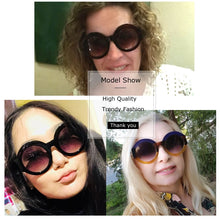 Load image into Gallery viewer, Newest Black Circle Sun Glasses Lady Designer Round Sunglasses Women  Brand See Through Shades Female Vintage Oculos