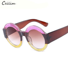 Load image into Gallery viewer, Newest Black Circle Sun Glasses Lady Designer Round Sunglasses Women  Brand See Through Shades Female Vintage Oculos