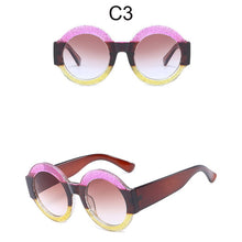 Load image into Gallery viewer, Newest Black Circle Sun Glasses Lady Designer Round Sunglasses Women  Brand See Through Shades Female Vintage Oculos