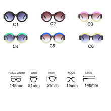 Load image into Gallery viewer, Newest Black Circle Sun Glasses Lady Designer Round Sunglasses Women  Brand See Through Shades Female Vintage Oculos