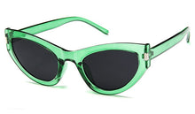 Load image into Gallery viewer, Cat Eye Sunglasses Men Europe America Sunglasses Plastic Vintage Brand Design Sunglasses Black Frame Grey Lenses