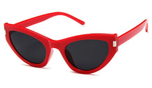 Load image into Gallery viewer, Cat Eye Sunglasses Men Europe America Sunglasses Plastic Vintage Brand Design Sunglasses Black Frame Grey Lenses