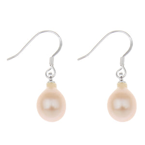 Newest Design Natural Rearl Pink Pearl Drop Earring Rice Rhinestone Beaded Charm Wedding Tear Dangles Pearl Earrings