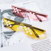 Load image into Gallery viewer, Funny Mosaic Sunglasses Thug Life Sun Glasses Pixel Black Retro Sunglasses Birthday Gift Party Cosplay Prop Funny Eyewear