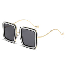 Load image into Gallery viewer, Diamond Square Sunglasses Women Brand Designer Crystal Sun Glasses Men UV400 Shades Sparkle Eyewear Decorations