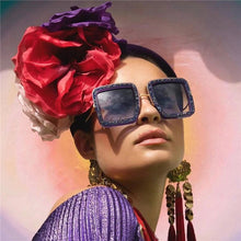 Load image into Gallery viewer, Diamond Square Sunglasses Women Brand Designer Crystal Sun Glasses Men UV400 Shades Sparkle Eyewear Decorations