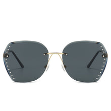 Load image into Gallery viewer, Rimless Rhinestone Sunglasses Women Men Retro Cutting Lens Gradient Sun Glasses Female Brand Design Eyewear UV400
