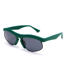 Load image into Gallery viewer, Steampunk Sunglasses Women Irregular Half Frame Sun Glasses Men UV400 Streetwear Trending Eyewear Pilot Lens