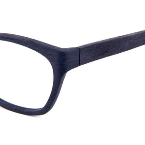 Occhiali da sole alla moda e montature per occhiali da vista a montatura intera da donna in stile eco con una montatura per occhiali femminile dall'atmosfera legnosa e terrosa 