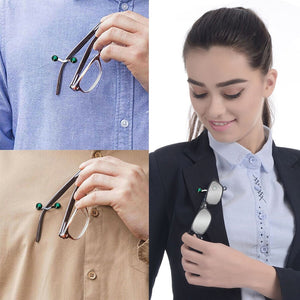 Newly 2 Pcs Magnetic Glasses Sunglasses Spectacles Clip Earphone Key Lens Holder Pin