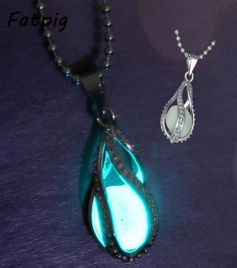 Newly Fashion Teardrop Necklace - Glow in the Dark Pendant The Little Mermaid
