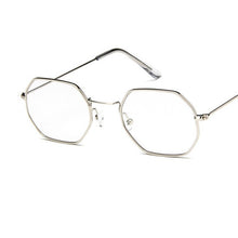 Load image into Gallery viewer, Neymar Sunglasses Men Brand Designer Small Frame Polygon Clear Lens Sunglasses Women Vintage Sun Glasses Hexagon Metal Frame