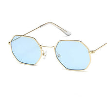 Load image into Gallery viewer, Neymar Sunglasses Men Brand Designer Small Frame Polygon Clear Lens Sunglasses Women Vintage Sun Glasses Hexagon Metal Frame