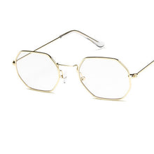 Load image into Gallery viewer, Neymar Sunglasses Men Brand Designer Small Frame Polygon Clear Lens Sunglasses Women Vintage Sun Glasses Hexagon Metal Frame