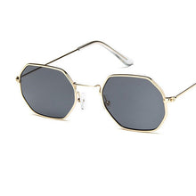 Load image into Gallery viewer, Neymar Sunglasses Men Brand Designer Small Frame Polygon Clear Lens Sunglasses Women Vintage Sun Glasses Hexagon Metal Frame