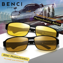 Carica l&#39;immagine nel visualizzatore di Gallery, Night Vision Glasses Men Aluminium Frame Polarized Outdoor Night Vision Goggles For Car Driving Anti Glare Yellow Glasses Women