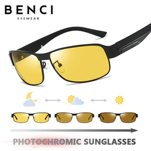 Night Vision Glasses Men Aluminium Frame Polarized Outdoor Night Vision Goggles For Car Driving Anti Glare Yellow Glasses Women