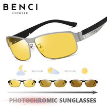 Carica l&#39;immagine nel visualizzatore di Gallery, Night Vision Glasses Men Aluminium Frame Polarized Outdoor Night Vision Goggles For Car Driving Anti Glare Yellow Glasses Women