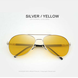 Night Vision Polarized Sunglasses Men Yellow Lens Night Driving Aviation Glasses
