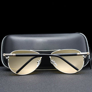 Night Vision Polarized Sunglasses Men Yellow Lens Night Driving Aviation Glasses