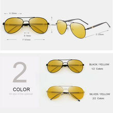 Load image into Gallery viewer, Night Vision Polarized Sunglasses Men Yellow Lens Night Driving Aviation Glasses