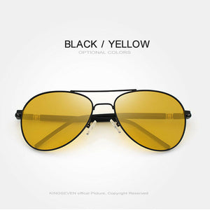 Night Vision Polarized Sunglasses Men Yellow Lens Night Driving Aviation Glasses
