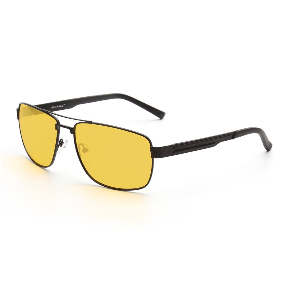Night Vision Rectangle Sunglasses for Men Yellow BAM0012
