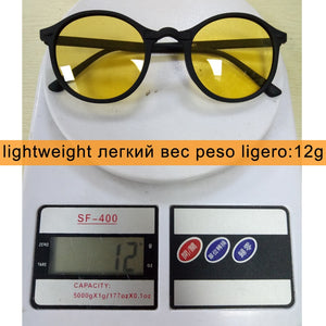 Night Vision Sunglasses Unisex Men Goggles Yellow Classic Round Frame Glasses Driver Night Driving Eyewear Male Female Glasses