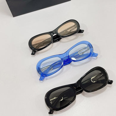 Nnw 2023  Brand Designer GENTLE CARABINER 2 Acetate Anti-uv400 Male Sunglasses For Cars Women Metal Oval Glasses