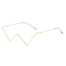 Load image into Gallery viewer, No Lens Eyeglasses Decor Geometric Half Glasses Frame Women Metal Frame Glasses - Fits Any Face Shape