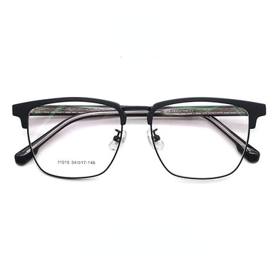 Non-Magnetic Splicing Frame Browline Men's Glasses Plate Leg Full Frame Metal Glasses  11015 Eyeglasses