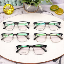 Load image into Gallery viewer, Non-Magnetic Splicing Frame Browline Men&#39;s Glasses Plate Leg Full Frame Metal Glasses  11015 Eyeglasses