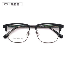 Load image into Gallery viewer, Non-Magnetic Splicing Frame Browline Men&#39;s Glasses Plate Leg Full Frame Metal Glasses  11015 Eyeglasses