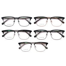 Load image into Gallery viewer, Non-Magnetic Splicing Frame Browline Men&#39;s Glasses Plate Leg Full Frame Metal Glasses  11015 Eyeglasses