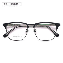 Load image into Gallery viewer, Non-Magnetic Splicing Frame Browline Men&#39;s Glasses Plate Leg Full Frame Metal Glasses  11015 Eyeglasses