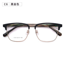 Load image into Gallery viewer, Non-Magnetic Splicing Frame Browline Men&#39;s Glasses Plate Leg Full Frame Metal Glasses  11015 Eyeglasses
