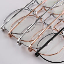 Load image into Gallery viewer, Non-Magnetic Titanium Glasses Rim Small Frame Glasses Semi-Titanium Round Myopia Glasses Optical Prescription Glasses 5006