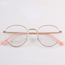 Load image into Gallery viewer, Non-Magnetic Titanium Glasses Rim Small Frame Glasses Semi-Titanium Round Myopia Glasses Optical Prescription Glasses 5006