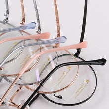 Load image into Gallery viewer, Non-Magnetic Titanium Glasses Rim Small Frame Glasses Semi-Titanium Round Myopia Glasses Optical Prescription Glasses 5006