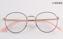 Load image into Gallery viewer, Non-Magnetic Titanium Glasses Rim Small Frame Glasses Semi-Titanium Round Myopia Glasses Optical Prescription Glasses 5006