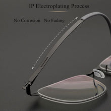 Carica l&#39;immagine nel visualizzatore di Gallery, Non-Screw Glasses Frame Men German Brand Medical Aviation Stainless Steel Eyeglasses Women Square Spectacle Eyewear VEIT