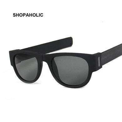 Novelty Mirror Women Polarized Folding Sunglasses Female  Slap Sport Foldable Wristband Shades 2023 Trend Product