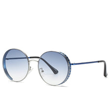 Load image into Gallery viewer, Nueva ronda de gafas de sol europeo y americano anteojos de sol de moda para mujeres con gafas de sol con montura de metal