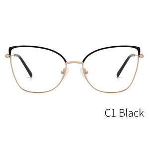 O-Q CLUB Cat Eye Women Glasses Vintage Metal Myopia Optical Prescription Eyewear   Eyeglasses Frames MG3643