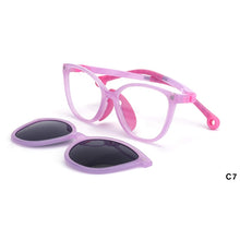 Load image into Gallery viewer, O-Q CLUB Kids Glasses Boys Girls Cat Eye Sunglasses Optical Magnetic Clip On Polarized UV400 Eyeglasses Frames 19977