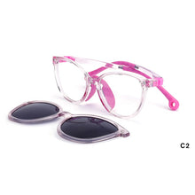 Load image into Gallery viewer, O-Q CLUB Kids Glasses Boys Girls Cat Eye Sunglasses Optical Magnetic Clip On Polarized UV400 Eyeglasses Frames 19977