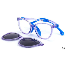 Load image into Gallery viewer, O-Q CLUB Kids Glasses Boys Girls Cat Eye Sunglasses Optical Magnetic Clip On Polarized UV400 Eyeglasses Frames 19977
