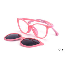 Load image into Gallery viewer, O-Q CLUB Kids Glasses Boys Girls Cat Eye Sunglasses Optical Magnetic Clip On Polarized UV400 Eyeglasses Frames 19977