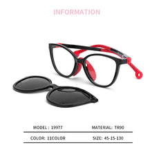 Load image into Gallery viewer, O-Q CLUB Kids Glasses Boys Girls Cat Eye Sunglasses Optical Magnetic Clip On Polarized UV400 Eyeglasses Frames 19977