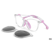 Load image into Gallery viewer, O-Q CLUB Kids Glasses Boys Girls Cat Eye Sunglasses Optical Magnetic Clip On Polarized UV400 Eyeglasses Frames 19977